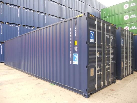 Rows of shipping containers at a container yard